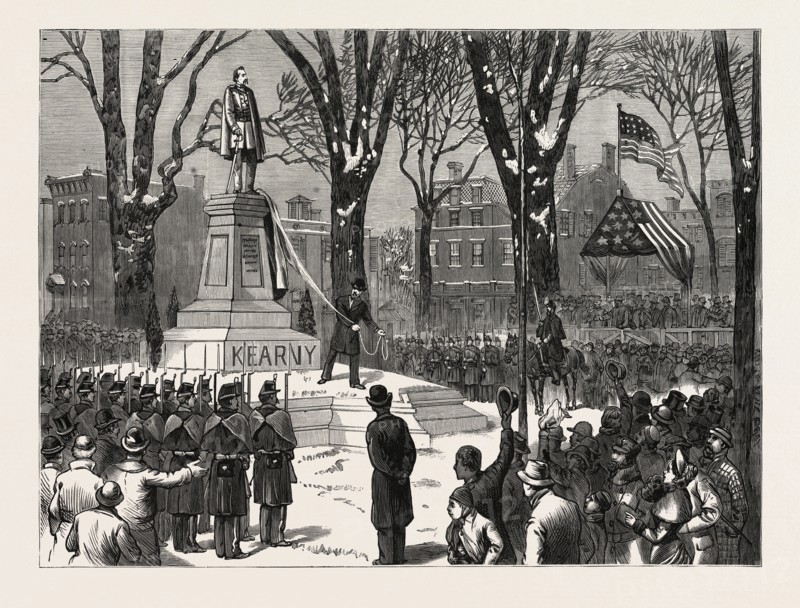 NEW JERSEY: UNVAILING THE STATUE OF MAJOR-GENERAL PHILIP KEARNY, IN MILITARY PARK, NEWARK, DECEMBER 28TH
