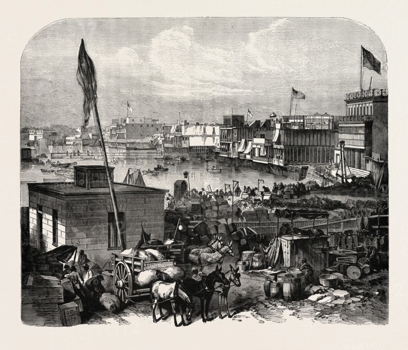 THE SOUTH AMERICAN WAR: VIEW OF THE INNER PORT OF CALLAO, A RENDEZVOUS FOR FUGITIVE PERUVIANS AND FOREIGNERS