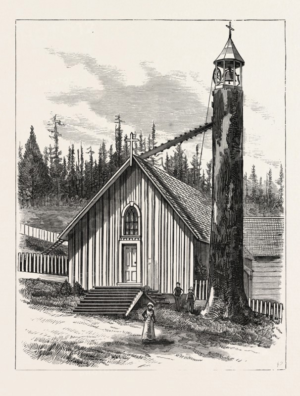 WASHINGTON TERRITORY: THE EPISCOPAL CHURCH AND BELFRY AT TACOMA