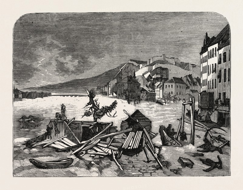 BELGIUM: THE RECENT INUNDATION AT NAMUR AND LIEGE