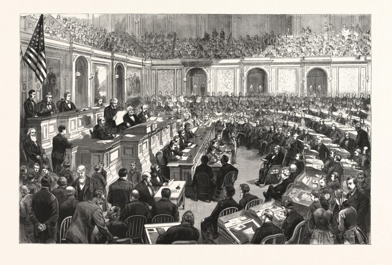 WASHINGTON D.C.: THE OFFICIAL COUNT OF THE ELECTORAL VOTES FOR PRESIDENT AND VICE-PRESIDENT, IN THE HALL OF THE REPRESENTATIVES, FEBRUARY 9TH