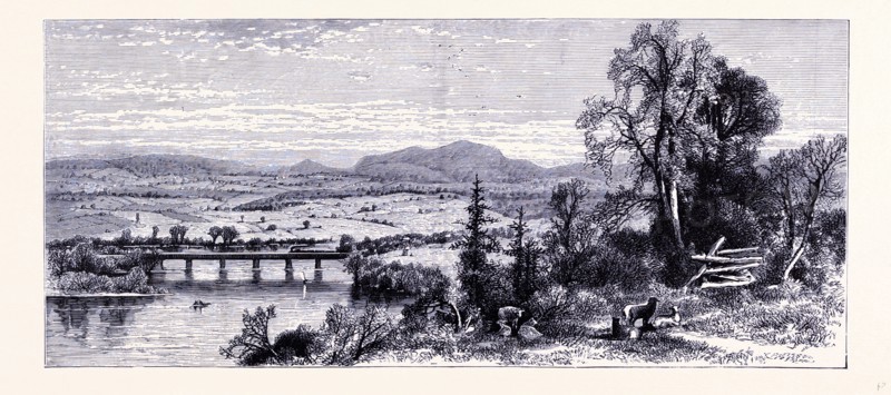 The valley of Connecticut seen from Rocky Mountain, United States of America
