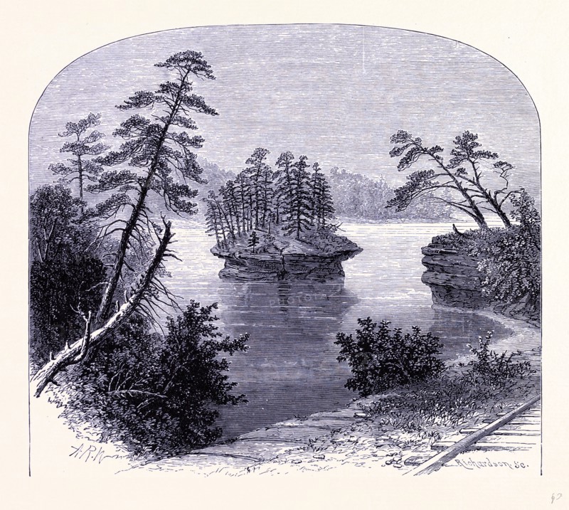 Lone Rock, Wisconsin River, United States of America