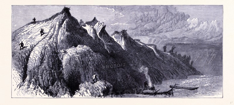 Clay Cliffs on the shore of Lake Michigan, United States of America