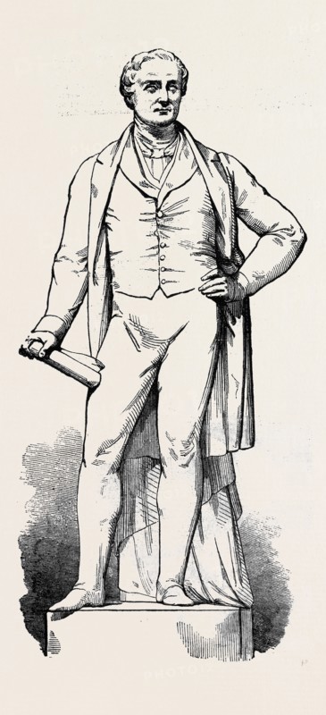 BRONZE STATUE OF THE LATE SIR ROBERT PEEL, JUST ERECTED AT THE WEST END OF CHEAPSIDE
