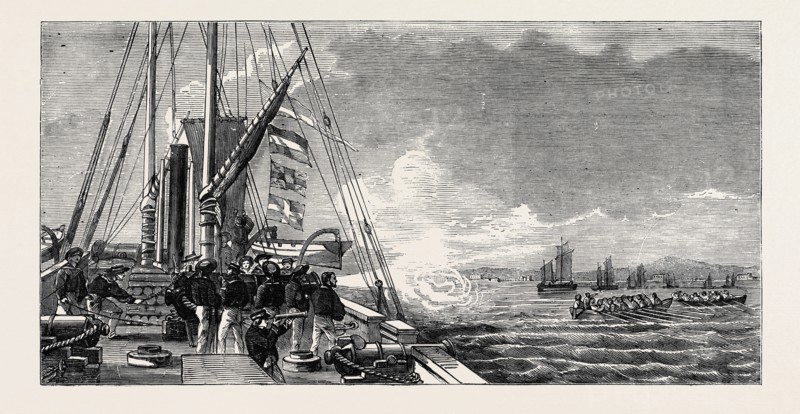 THE BALTIC FLEET: "THE SNAP" GUN BOAT OF H.M.S. "JAMES WATT" SENT TO INTERCEPT ALONG SHORE TRAFFIC