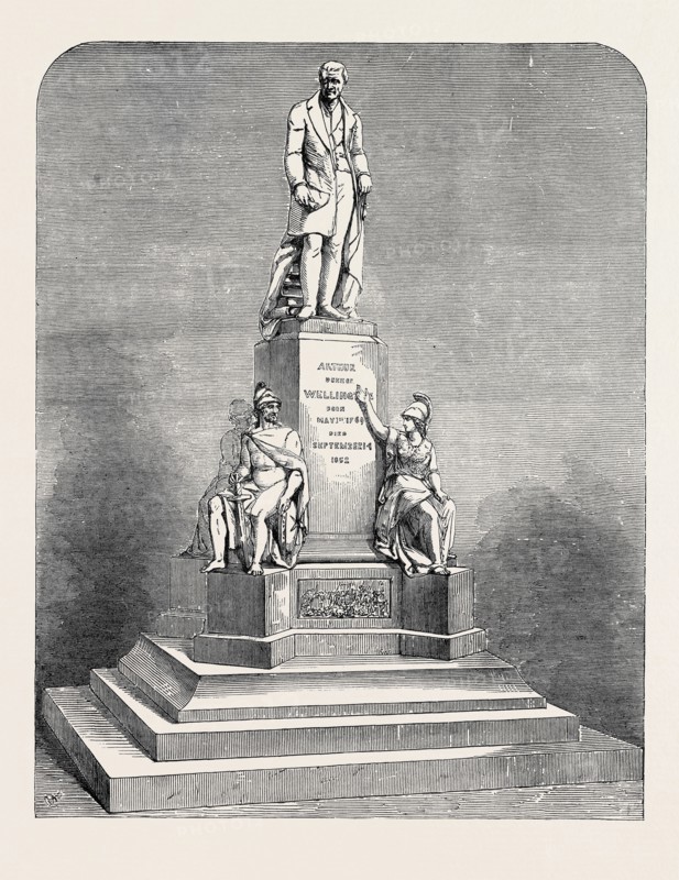THE WELLINGTON MEMORIAL FOR MANCHESTER, DESIGNED BY M. NOBLE