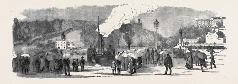 FUNERAL OF THE LATE LORD RAGLAN: ARRIVAL OF "THE CARADOC" AT CUMBERLAND BASIN, CLIFTON