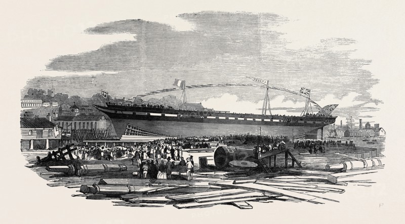 LAUNCH OF "THE ARAXES" AT BRISTOL