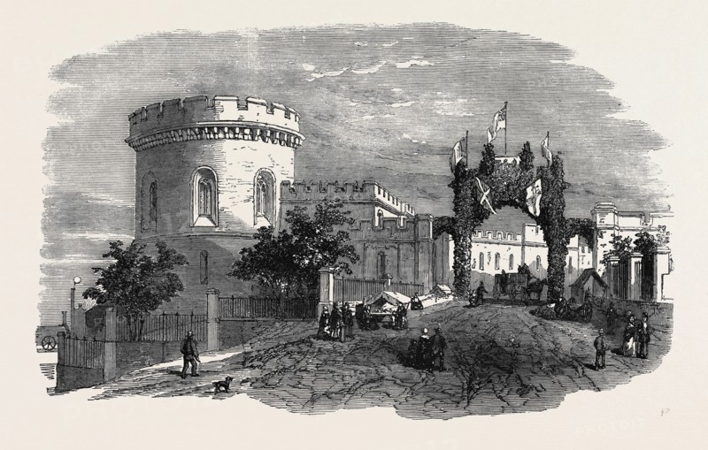 MEETING OF THE ROYAL AGRICULTURAL SOCIETY OF ENGLAND, AT CARLISLE: THE COURT HOUSES, CARLISLE, AND TRIUMPHAL ARCH, AUGUST 11, 1855