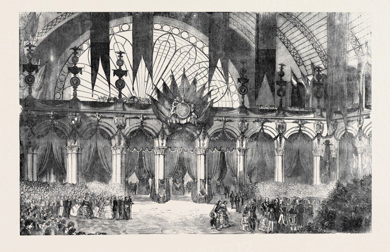 RECEPTION OF HER MAJESTY AT THE STRASBOURG RAILWAY STATION, AT PARIS