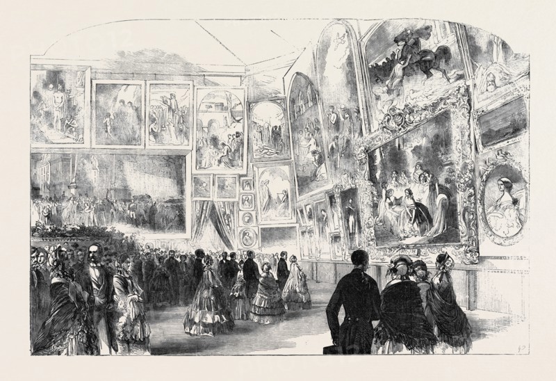 THE QUEEN'S VISIT TO FRANCE. HER MAJESTY AT THE EXPOSITION DES BEAUX ARTS