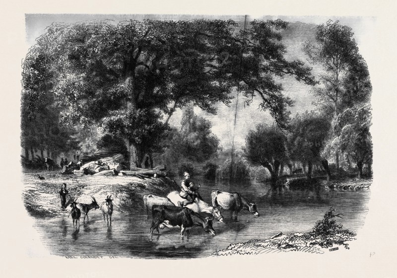 A LANDSCAPE IN TOURAINE, BY K. GIRARDET; Un Paysage en Touraine, par K. Girardet