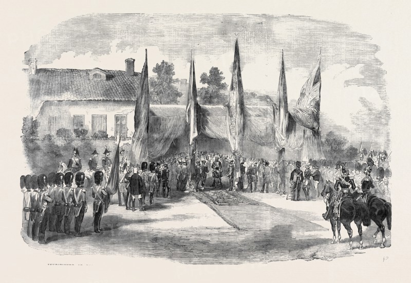 INVESTITURE OF THE ORDER OF THE BATH, BY LORD STRATFORD DE REDCLIFFE, BEFORE SEBASTOPOL