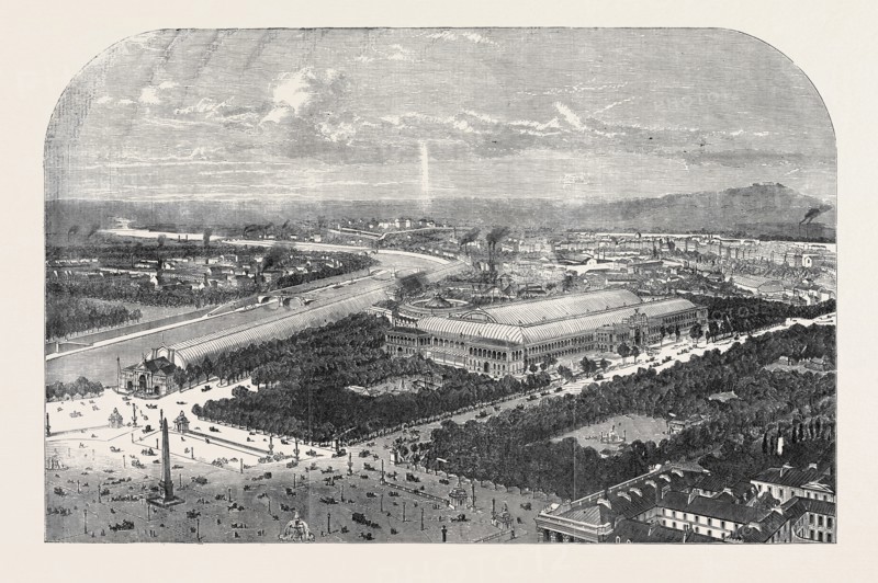 THE UNIVERSAL EXHIBITION BUILDING AT PARIS