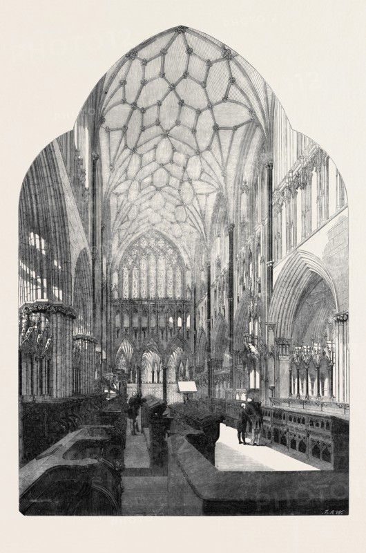 WELLS CATHEDRAL, THE CHOIR, WITH THE RECENT RESTORATIONS