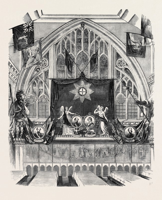 DECORATION OF GUILDHALL ON LORD MAYOR'S DAY, WEST END.