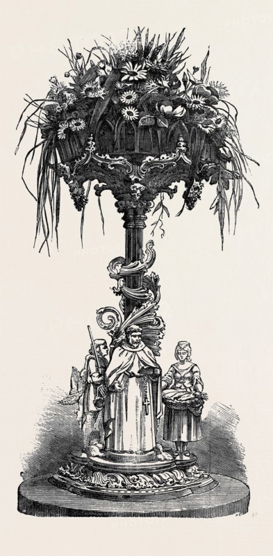 THE PARIS UNIVERSAL EXHIBITION: SILVER CENTRE-PIECE, BY CHARLES GRANT.
