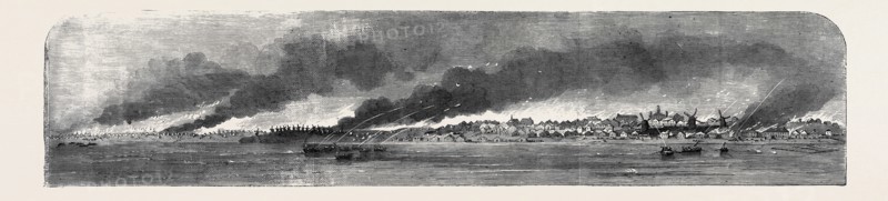 DESTRUCTION OF RUSSIAN STORES AT GHEISK, IN THE SEA OF AZOFF