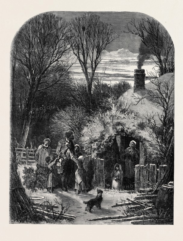 CHRISTMAS EVE, THE COTTAGER'S RETURN FROM MARKET