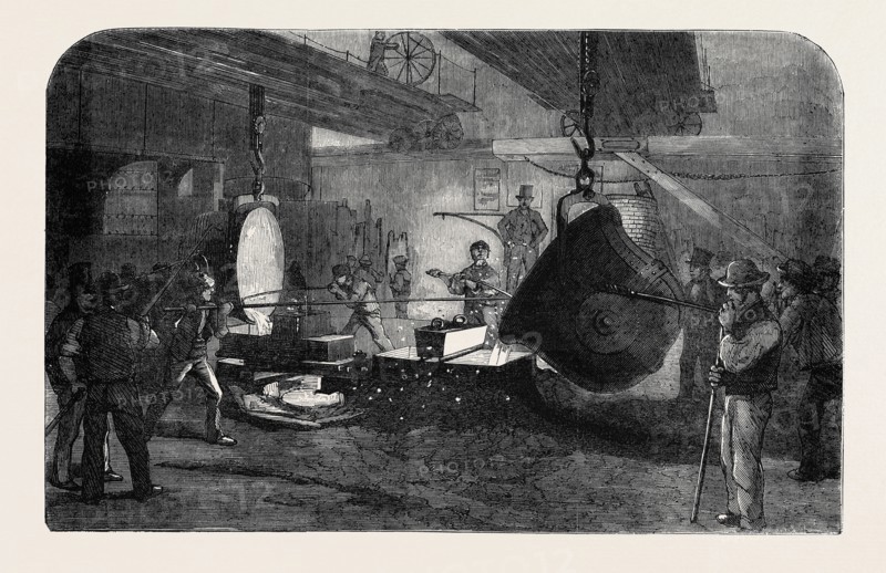 MORTAR CASTING, AT THE REGENT'S CANAL IRONWORKS