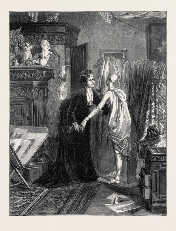 THE TWO MODELS, FROM THE PICTURE BY EMILE SACRÃƒâ€° IN THE INTERNATIONAL EXHIBITION