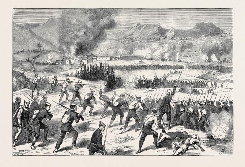 THE BATTLE BEFORE ESTELLA, CARLISTS ATTACKING REPUBLICANS AT ZABAL