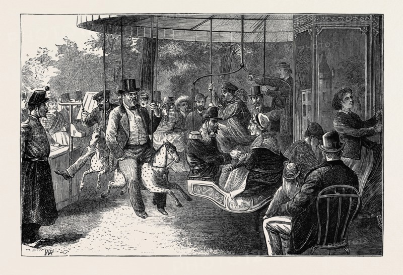 A MERRY-GO-ROUND IN THE CHAMPS ELYSEES