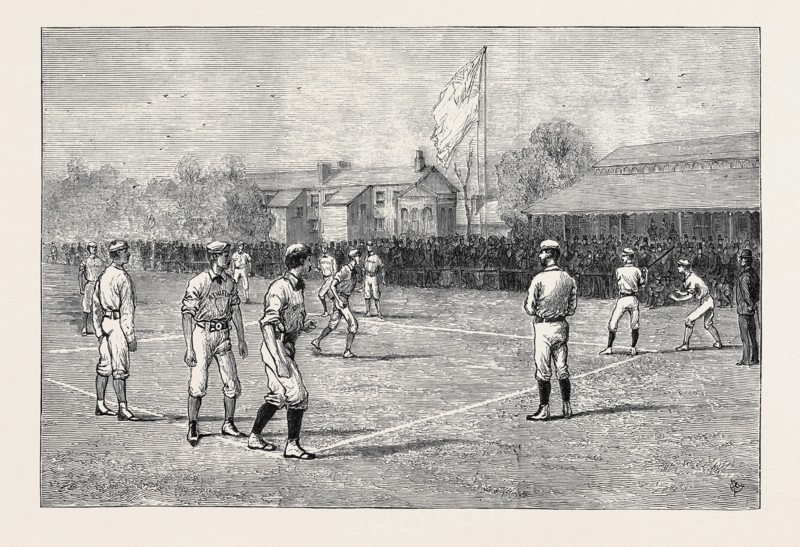 VISIT OF THE AMERICAN BASEBALL PLAYERS TO ENGLAND, THEIR FIRST GAME AT LIVERPOOL, AUGUST 15, 1874
