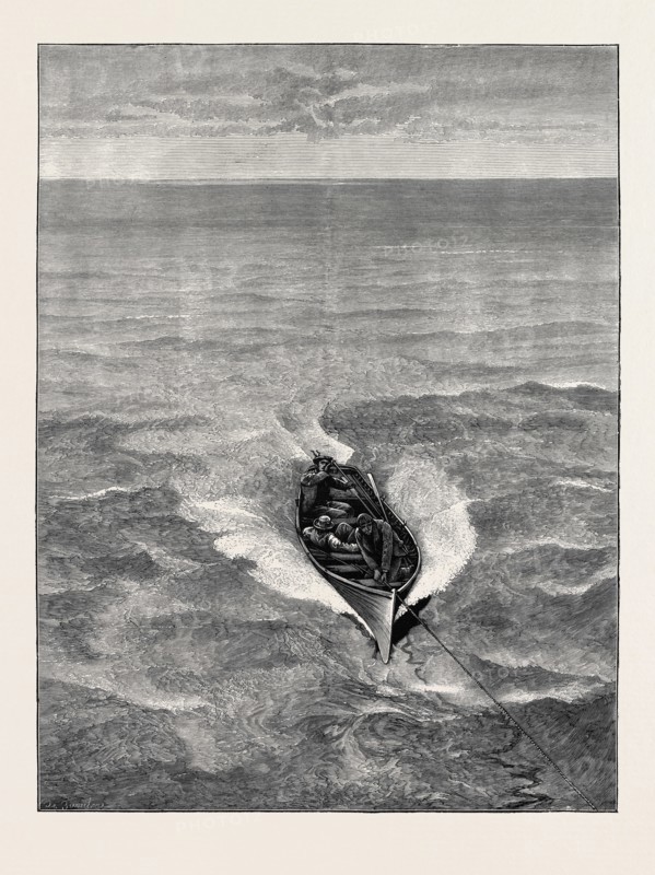 IN TOW, FROM THE DRAWING BY ARTHUR HOPKINS, IN THE BLACK AND WHITE EXHIBITION