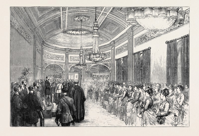 H.R.H. THE DUKE OF EDINBURGH AT LIVERPOOL: RECEPTION BY THE MAYOR AND CORPORATION IN THE TOWN HALL
