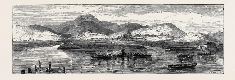THE CIVIL WAR IN SPAIN, VIEW OF IRUN, BESIEGED BY THE CARLISTS
