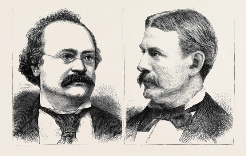 COMPOSERS OF OPERA BOUFFE: M. CHARLES LECOCQ (LEFT), M.F.R. HERVÃƒâ€° (RIGHT)