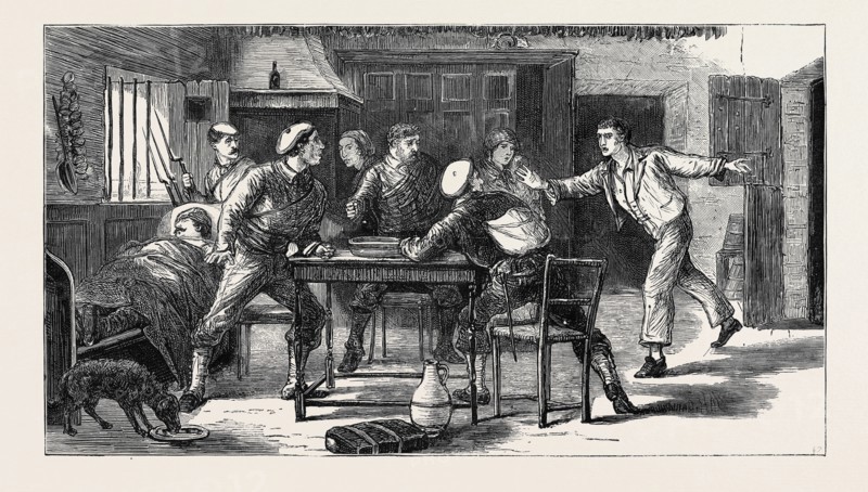 THE CIVIL WAR IN SPAIN: "THE REPUBLICANS ARE COMING !" A SKETCH AT A CARLIST OUTPOST NEAR ESTELLA