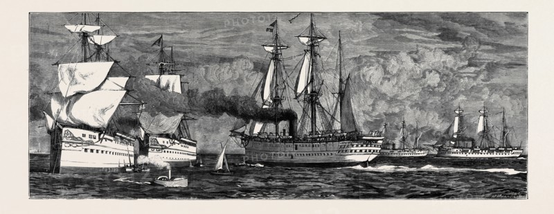 THE CRISIS IN EGYPT: WAR PREPARATIONS AT PORTSMOUTH, OUR FLEET OF TRANSPORT SHIPS