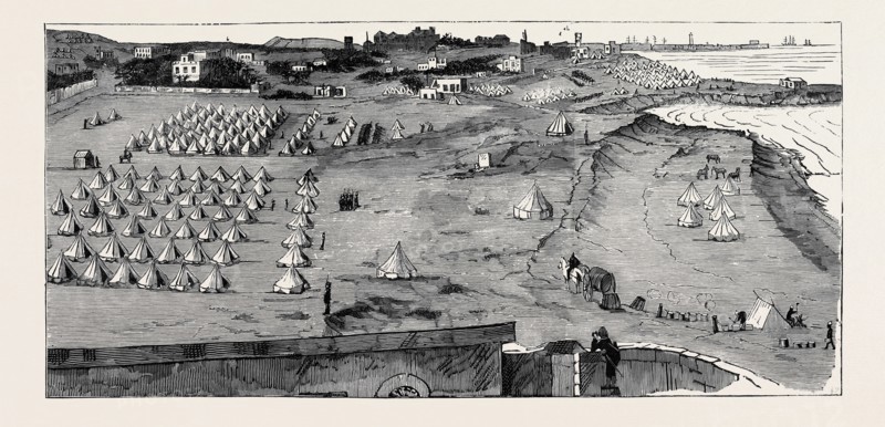 THE WAR IN EGYPT: THE CAMP OF THE HIGHLAND BRIGADE AT RAMLEH, ALEXANDRIA