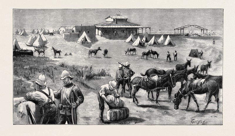 THE WAR IN EGYPT: GENERAL GRAHAM'S HEADQUARTERS AT KASSASSIN LOCK
