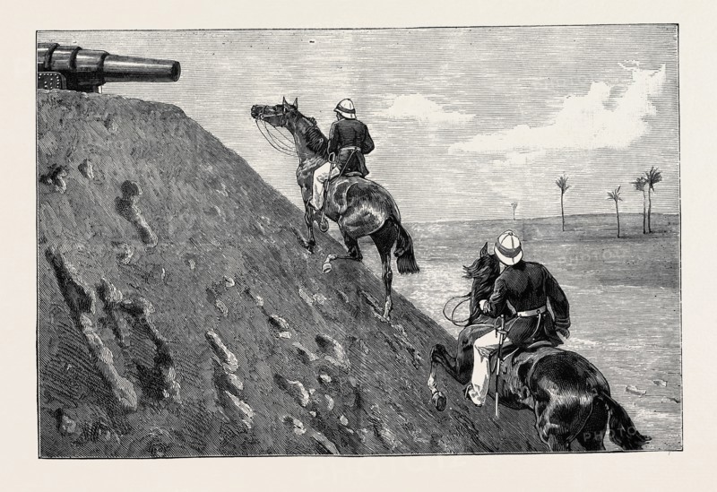 THE RECENT CAMPAIGN IN EGYPT, THE FORTS IN ABOUKIR BAY: GETTING INTO A FORT AT ABOUKIR BAY, The Entrance Gate had been Secured