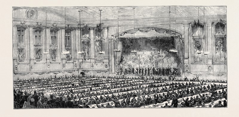 THE RETURN OF THE SOLDIERS AND SAILORS FROM EGYPT: BANQUET AT DEVONPORT TO THE SEAMEN OF THE FLEET ENGAGED IN THE RECENT CAMPAIGN