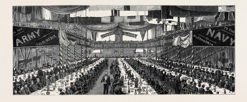 THE RETURN OF THE SOLDIERS AND SAILORS FROM EGYPT: BANQUET TO THE ROYAL MARINES AT CHATHAM