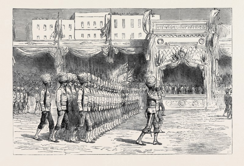 WITH THE INDIAN CONTINGENT IN EGYPT: THE REVIEW BEFORE THE KHEDIVE AT CAIRO, SEPTEMBER 30