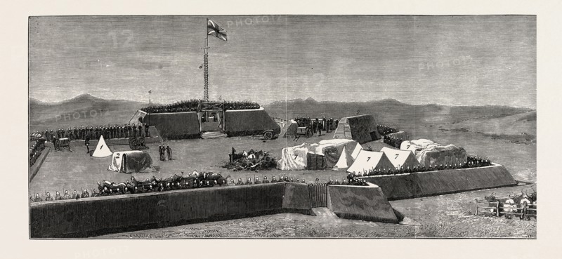 "FORT CURTIS," A NEW FORT JUST BUILT ON THE EKOWE FLATS, ZULULAND