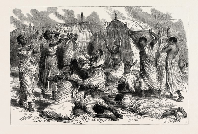 THE REBELLION IN THE SOUDAN (SUDAN): WOMEN BEWAILING THE GARRISON OF SINKAT IN THE STREETS OF SUAKIM