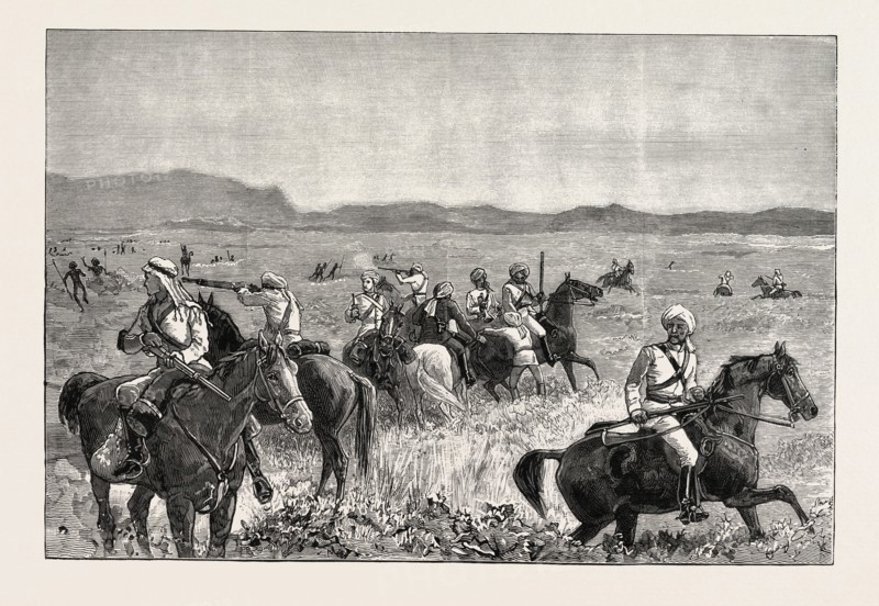 THE REBELLION IN THE SOUDAN (SUDAN), WITH BAKER PASHA'S EXPEDITION TO RELIEVE TOKAR: A CAVALRY RECONNAISSANCE AND FIRST SKIRMISH WITH THE ENEMY FOURTEEN MILES FROM SUAKIM