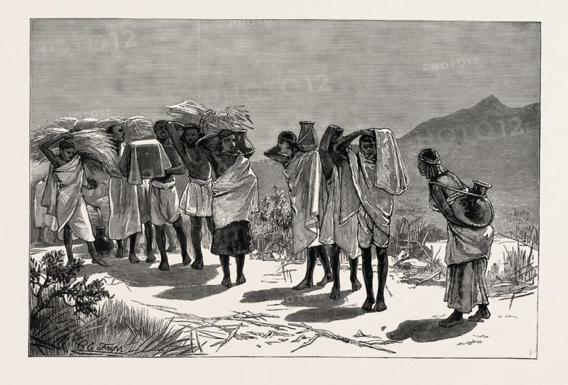 WITH ADMIRAL SIR W. HEWETT'S EMBASSY TO KING JOHN OF ABYSSINIA: ABYSSINIAN HOSPITALITY-SUPPLIES COMING IN