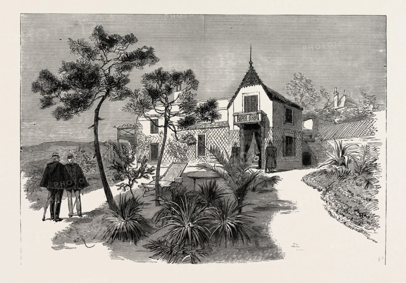 THE LATE DUKE OF ALBANY: THE VILLA NEVADA, CANNES. The Room in Which the Duke Died is that with the Balcony.