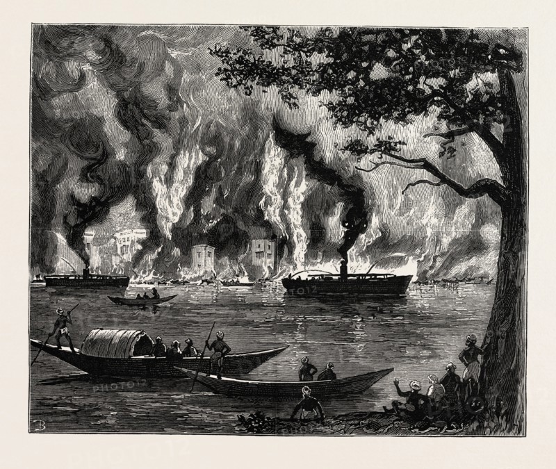 GREAT FIRE ON THE HOOGHLY, NEAR CALCUTTA