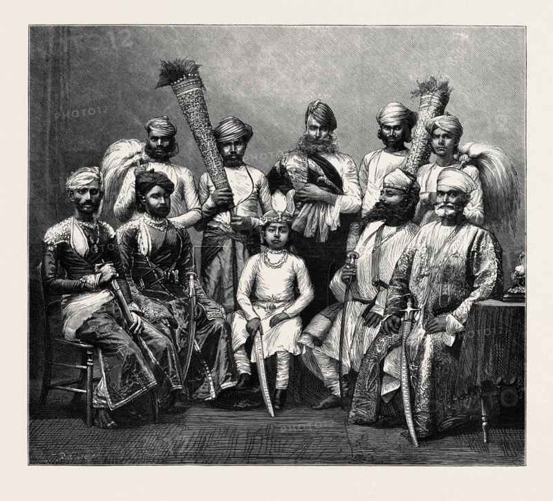 THE MAHARAJ RANA OF JHALLAWUR AND SUITE