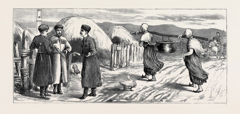 THE WAR IN THE EAST: A TCHERKESS OR CIRCASSIAN VILLAGE