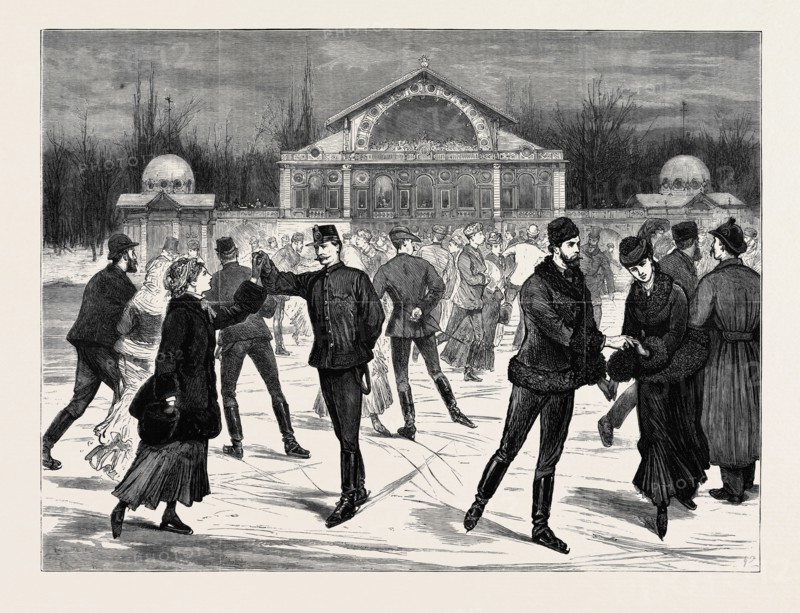A SKATING HALL AT BUDAPEST, HUNGARY